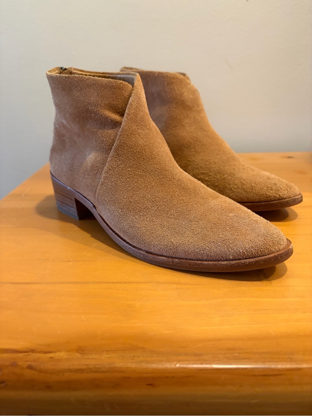 Soludos Venetian Bootie Women's Suede Ankle Boot in Tan - Picture 3 of 9